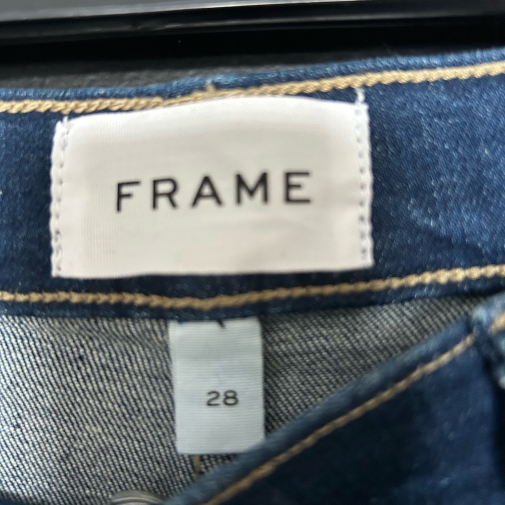 Frame denim le sylvie slender straight leg high waisted size 28 EUC - Picture 3 of 5